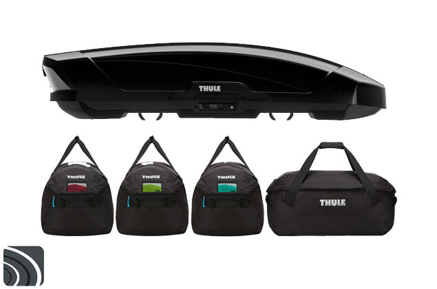 Thule Motion XT L Black Glossy met tassenset