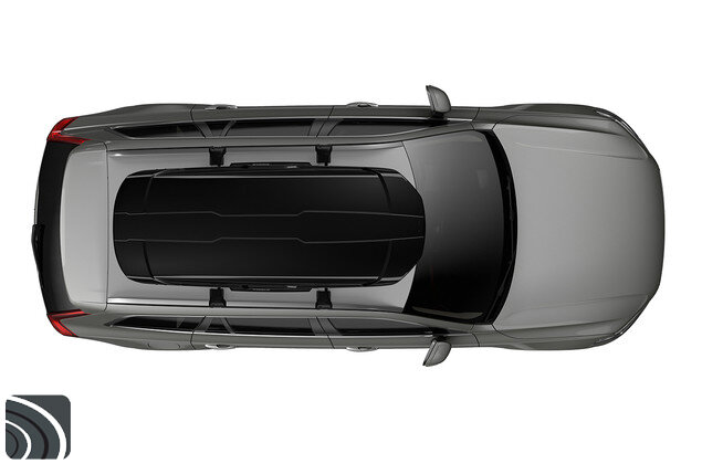 Thule Motion XT XL Zwart op auto bovenzijde