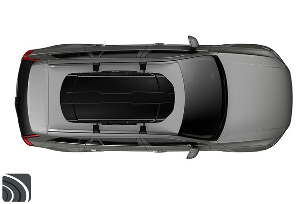 Thule Motion XT M Zwart op auto bovenzijde