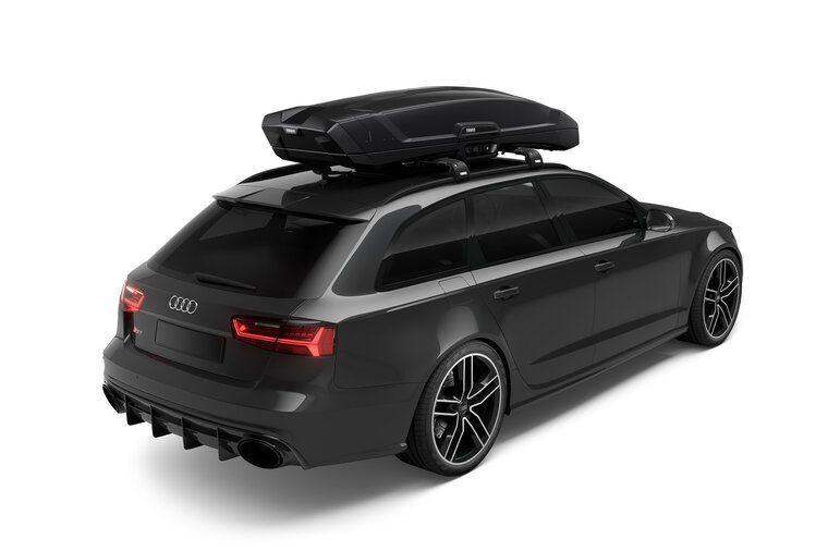 Thule Vector L dakkoffer - Black Metallic - achteraanzicht