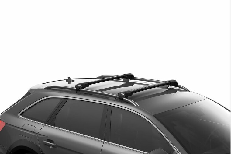 Thule dakdragers Audi A6 Allroad vanaf 2019 met open dakrailling | WingBar Edge Black op auto